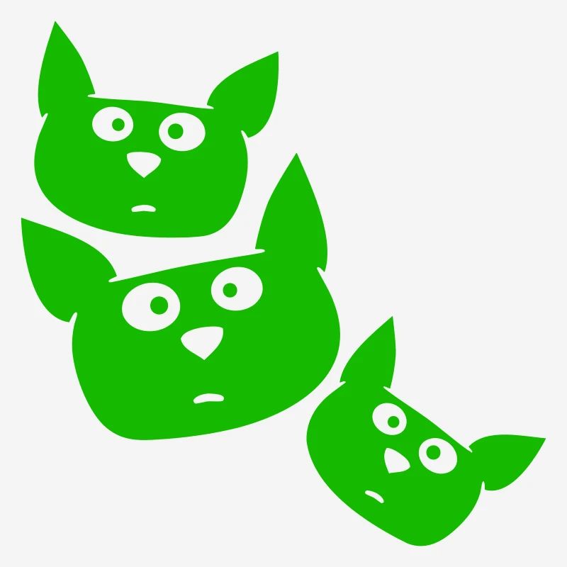 3 Confused Cats Looking Curious Funny Grimace