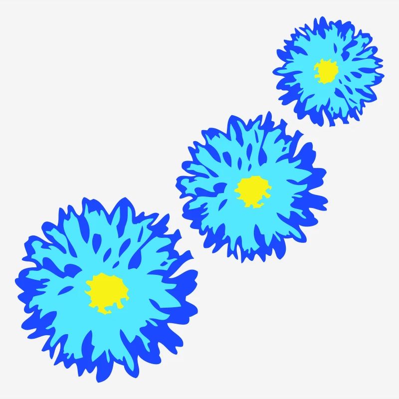 Many Pretty Flowers Colorful Decorative Pattern Beautiful