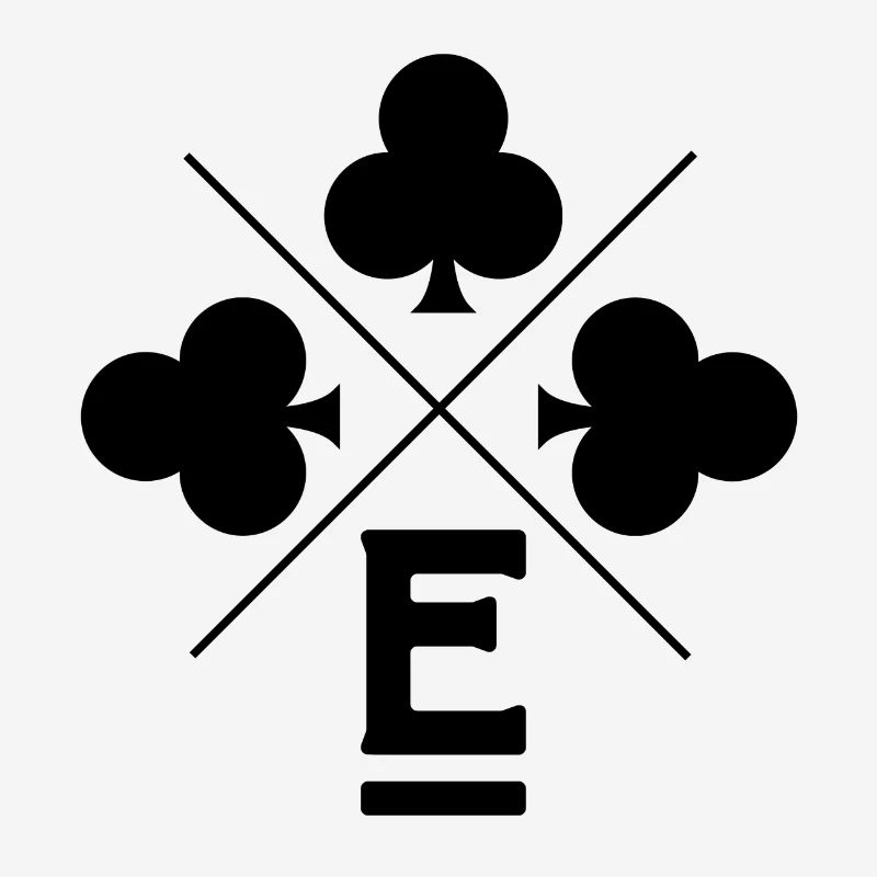 Buchstabe e Glücksklee