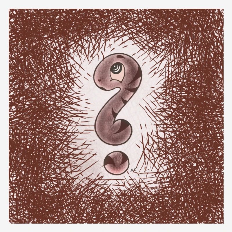 Mignon Point d’interrogation Serpent Brun