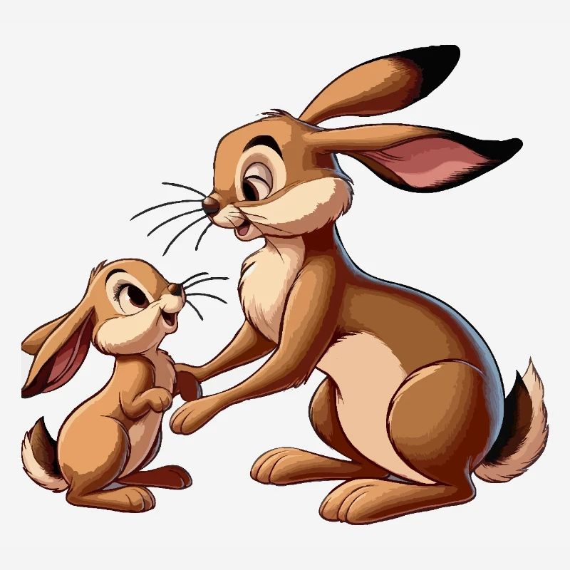 Hare with young brown