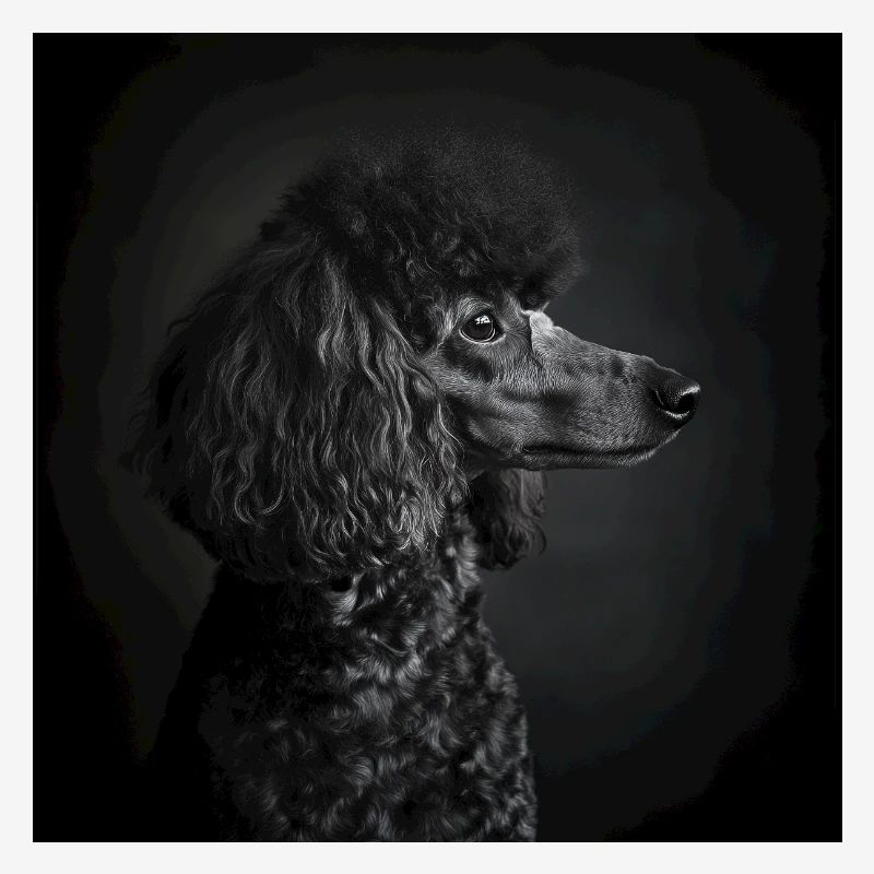 Animaux noirs - Caniche noir