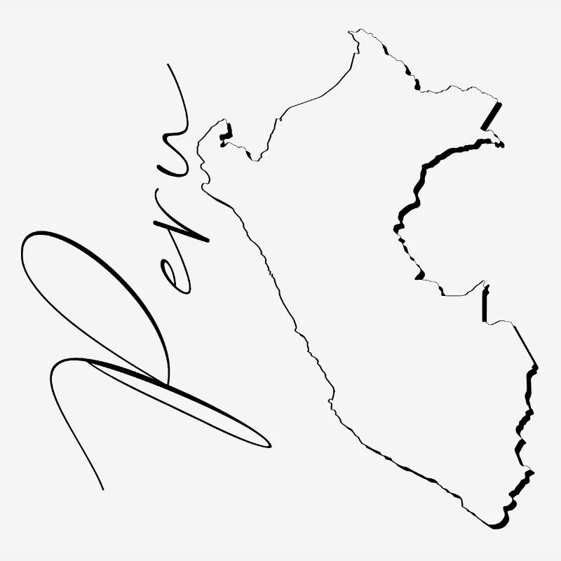 Peru map as outline EN