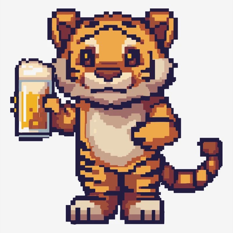 Bière Tiger Pixel