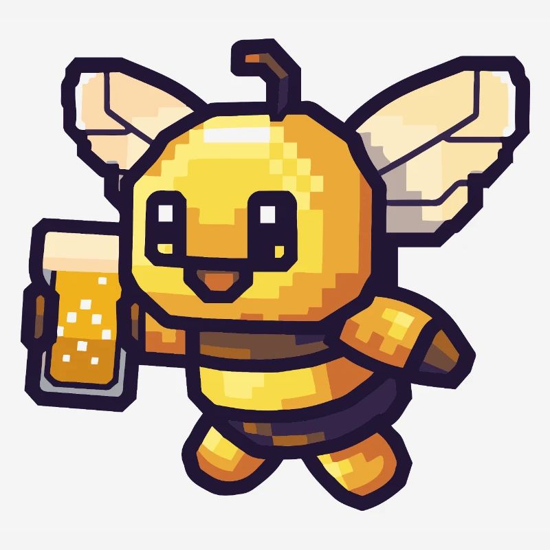 Biene Pixel Bier