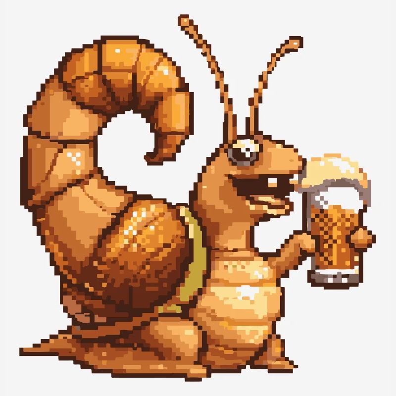 Schnecke Pixel Bier