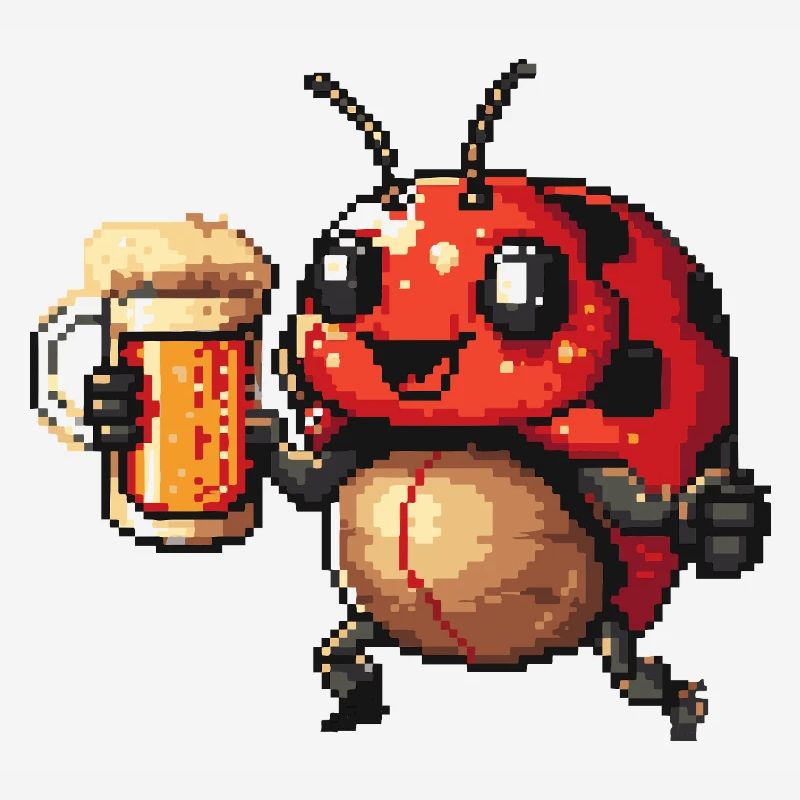 Bière Ladybug Pixel
