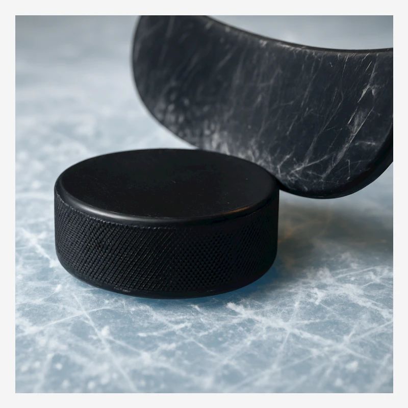 Hockey sur glace - Bâton et rondelle