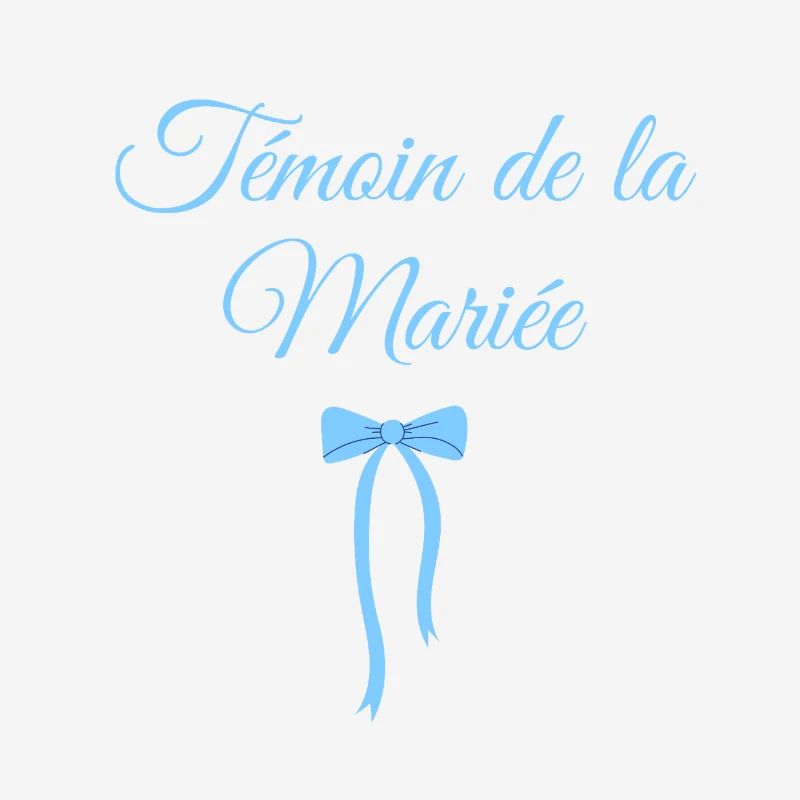 Bride's Witness Blue Bow