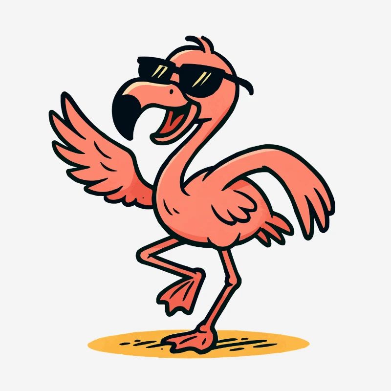 Flamant rose Danse comique