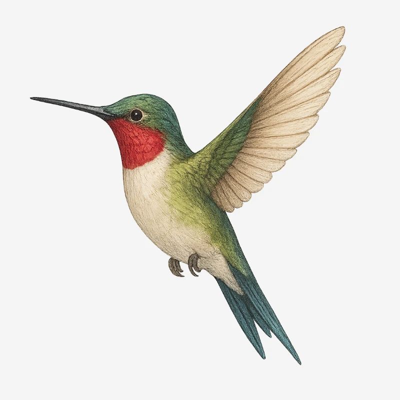 Ruby-throated hummingbird – nature meets elegance