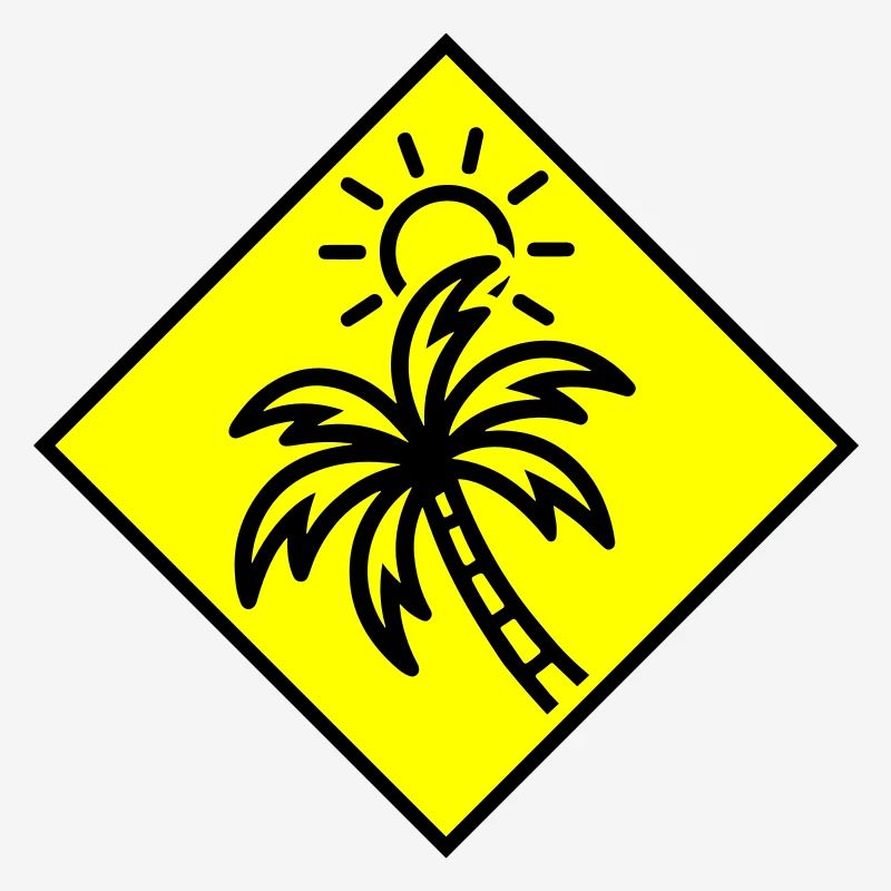 Palm Tree Sun Icon