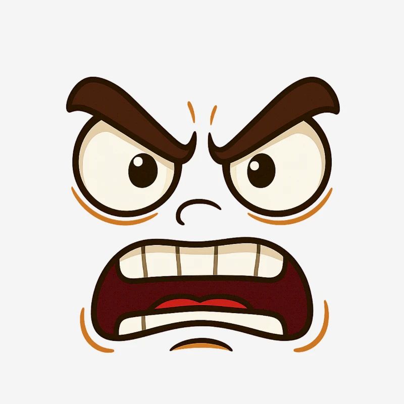 Böse oder Verärgert? Jedenfalls markantes Gesicht