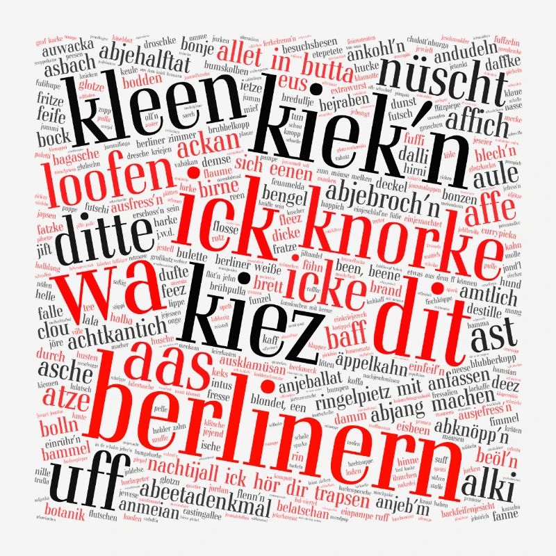 Berliner Schnauze – word cloud with dialect