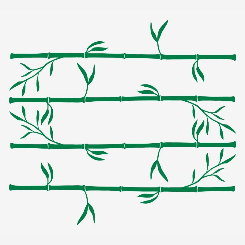 4 bars long bamboo pattern plant silhouette vi