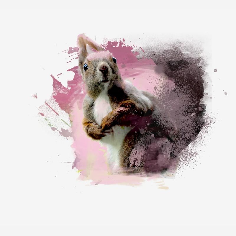 Squirrels, colorful, painting, graffiti, squirrels,