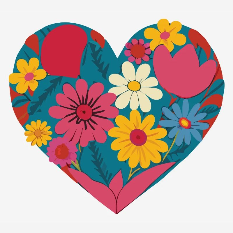 Amour - Fleurs - Cœur
