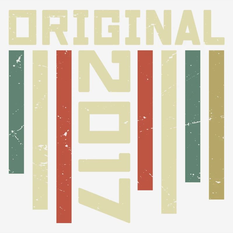 2017 Retro Geschenk 2017 7 Jahre Jubiläum Geschenk