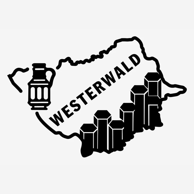 Souvenir de pot en argile de colonne de basalte du district de Westerwald