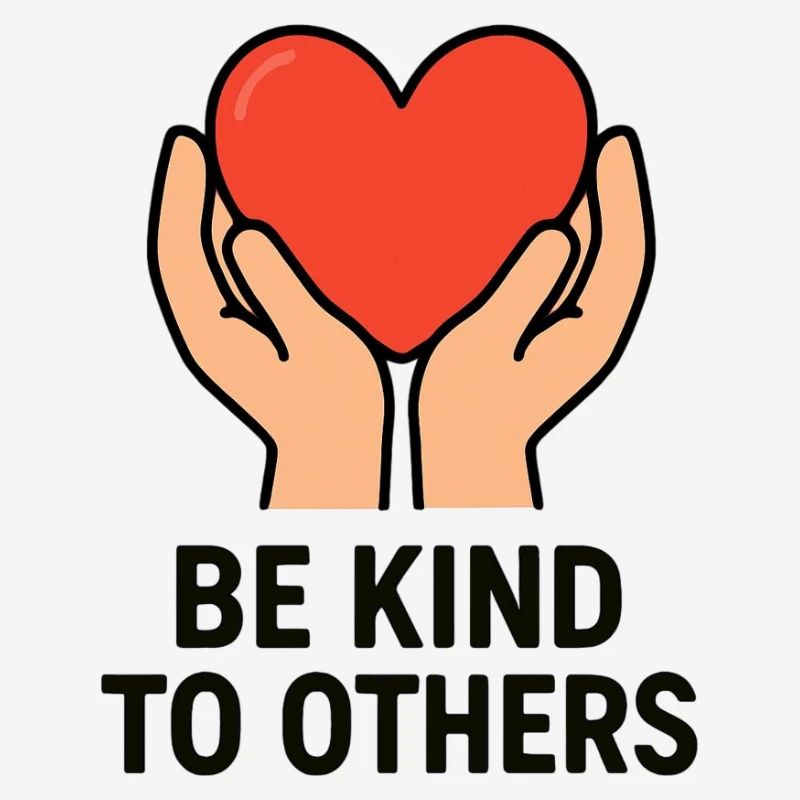 Hände halten Herz der Güte