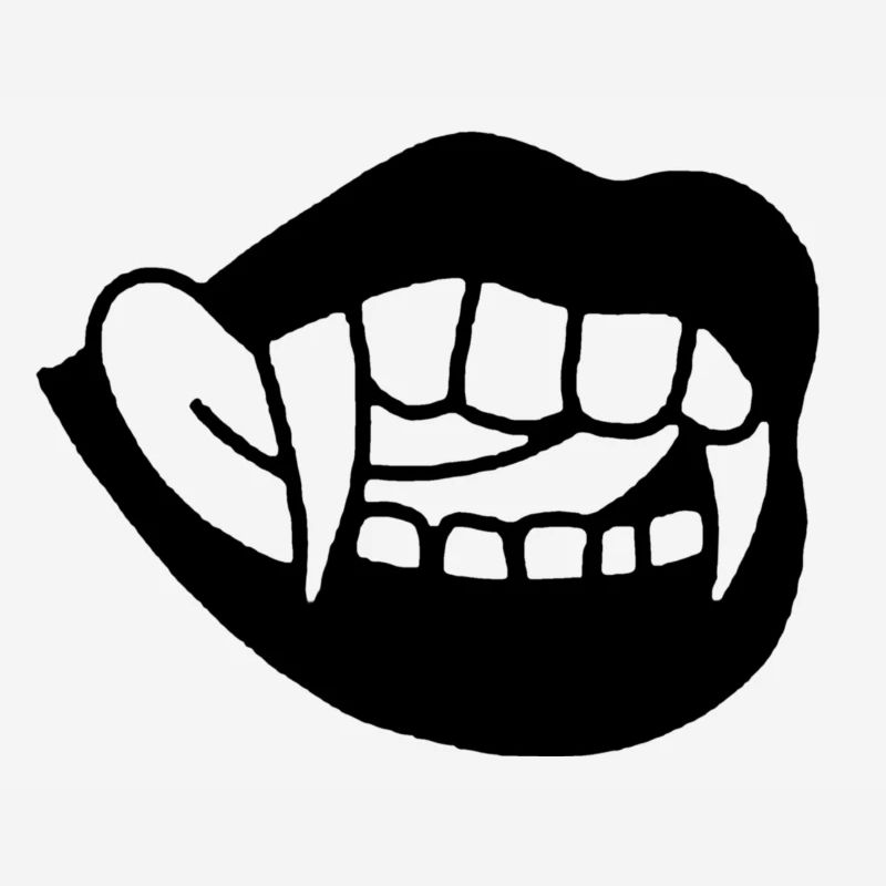 Bouche de crocs de vampire