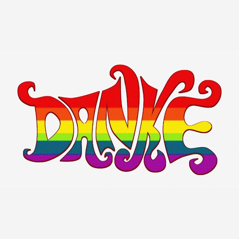 Danke Regenbogen Vielfalt sixties bunt Dankbarkeit