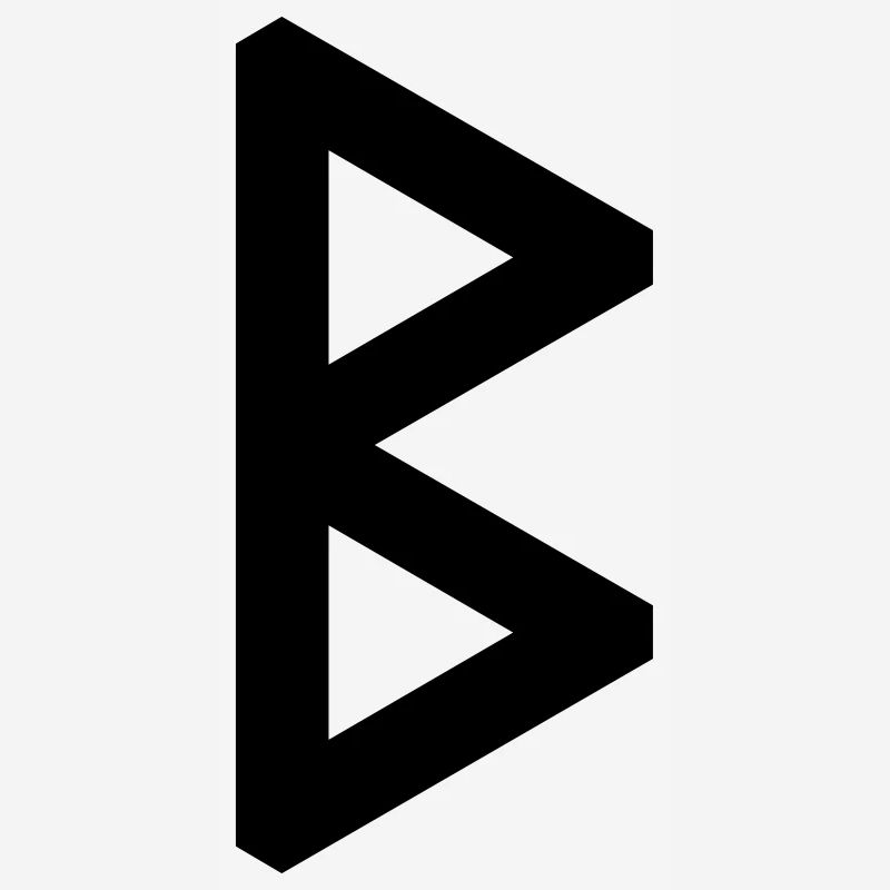 Rune: Berkjon / Berkano ᛒ (B), QuantumRunesFuthark0 ©