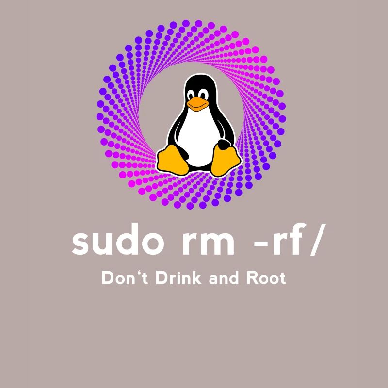 Computer Sys admin Pinguin Nerd pc sudo rm -rf cod