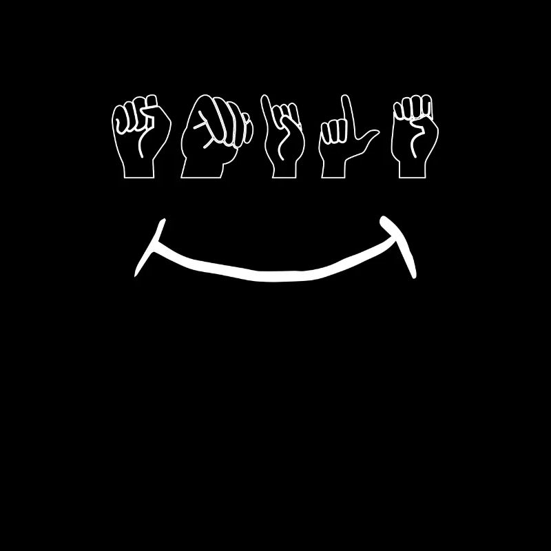 Sign language deaf cheerful