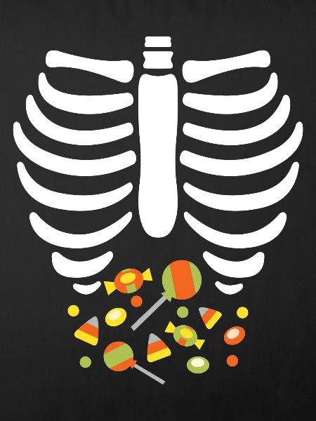 Spooky Scary Ribs Candies Halloween Trick or Treat