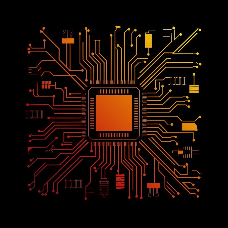 Carte mère d’ordinateur technique Micropuce abstraite