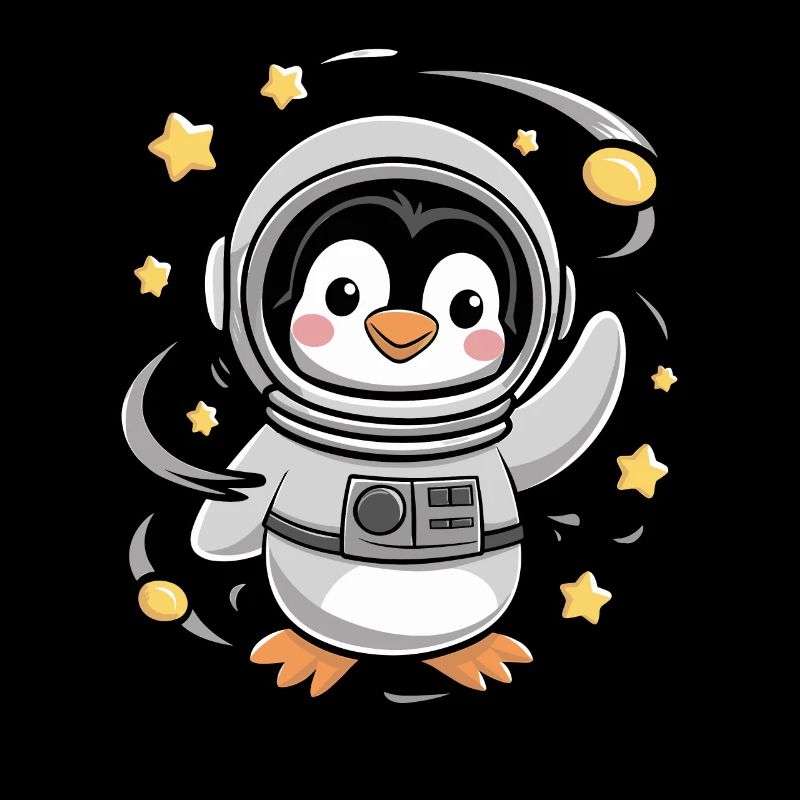 Aventure d’astronaute pingouin dans l’espace