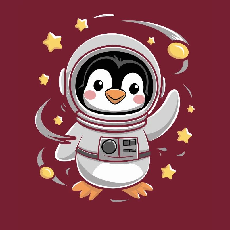 Aventure d’astronaute pingouin dans l’espace