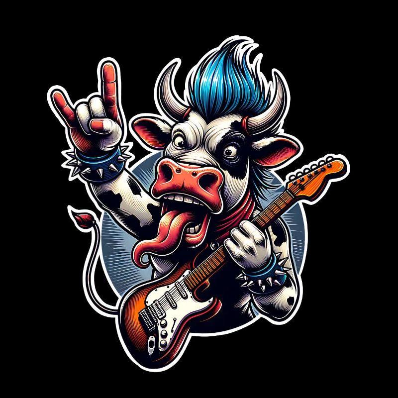 Kuh Rock and Roll Gitarrist