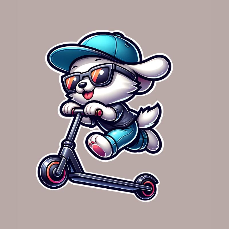 E-Scooter E-Roller Scooter Hund