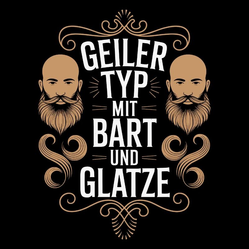 guy with beard & bald head beard wearer