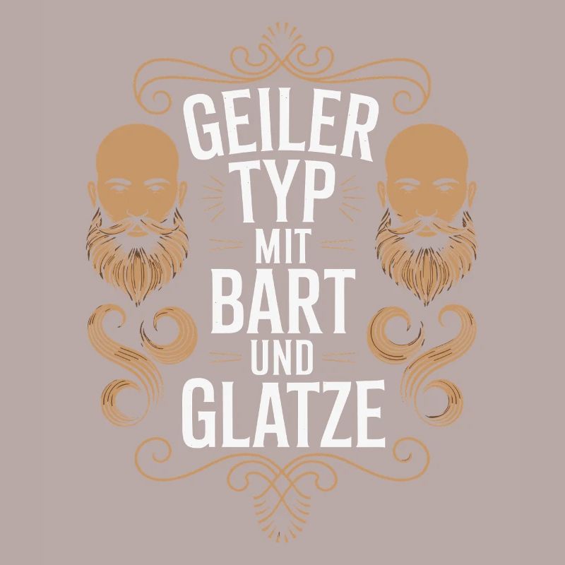 Geiler Typ Mit Bart & Glatze Glatzkopf Bartträger