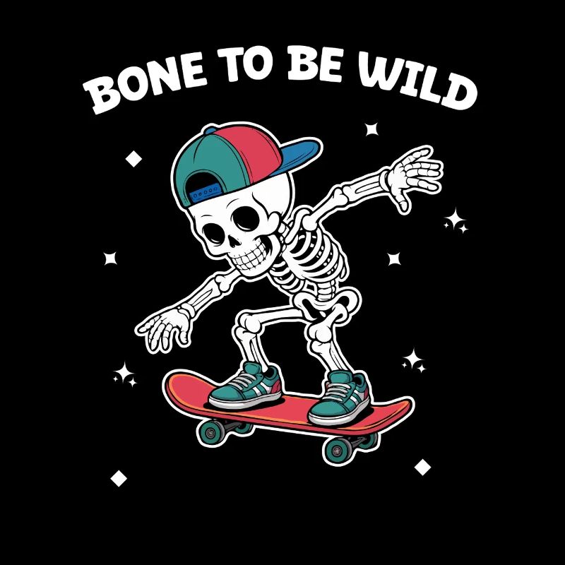 Skull Skeleton Skateboard Abenteuer