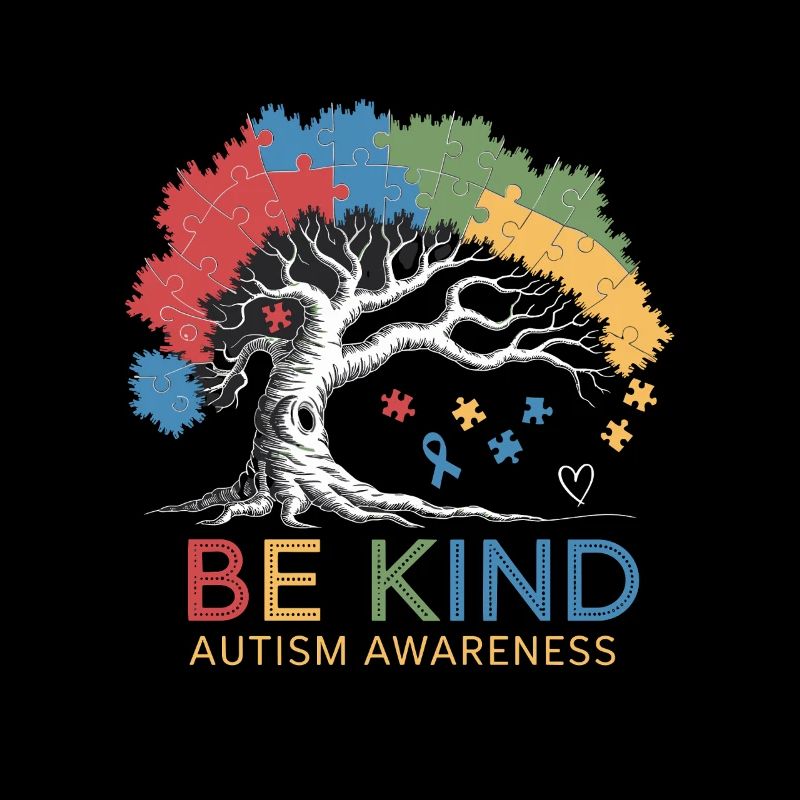 Be Kind Autism Bewusstsein Baum Puzzle