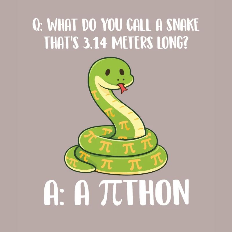 Schlange, 3,14 Meter lang, Pi-Tag-Python-Witz