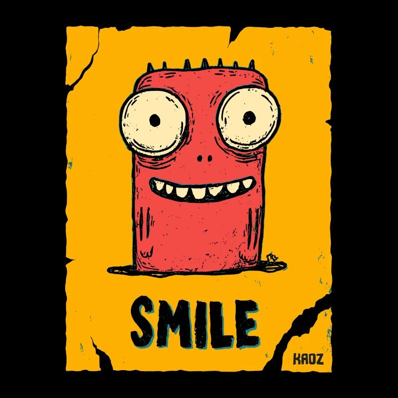 Lustiger Monster mit Smile