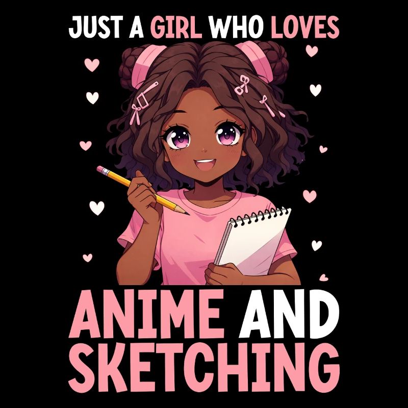 Nur Ein Mädchen, Das Anime Liebt Und Afro Zeichnet