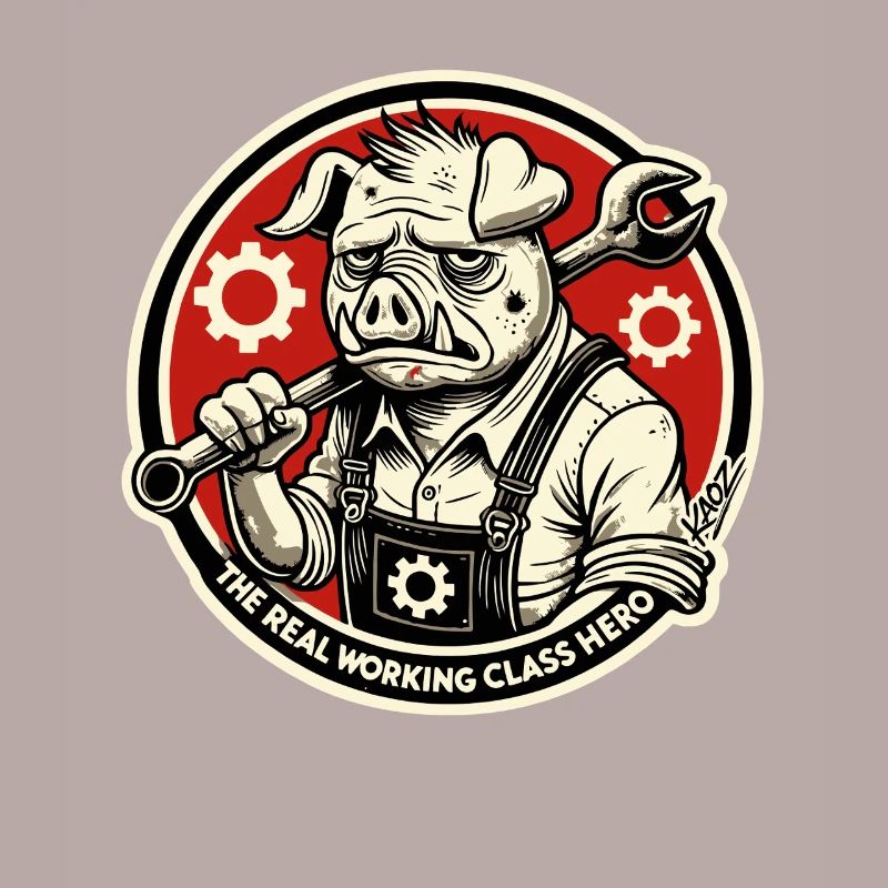 Echtes Heldenschwein der Arbeiterklasse