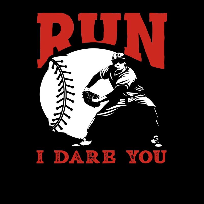 Lauf doch Baseball Catcher Spruch
