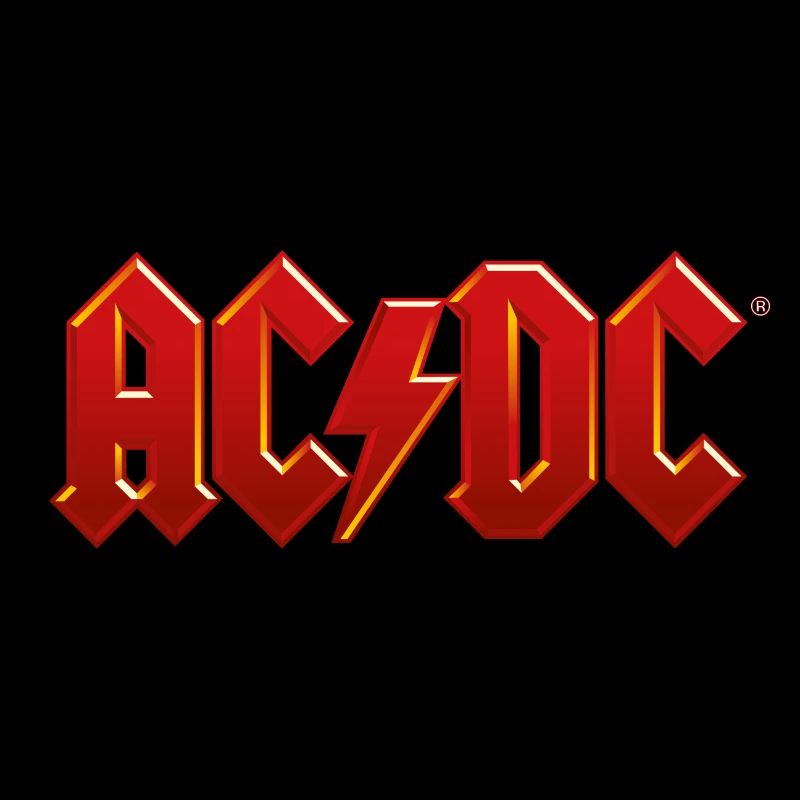 AC/DC Classic Logo With Lightning Bolt