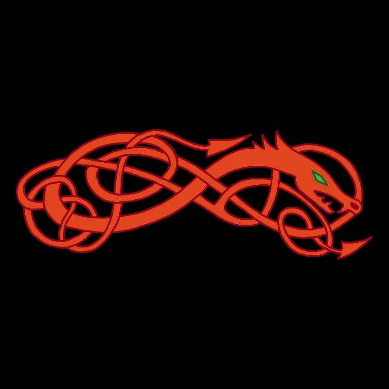 Serpent celte rouge