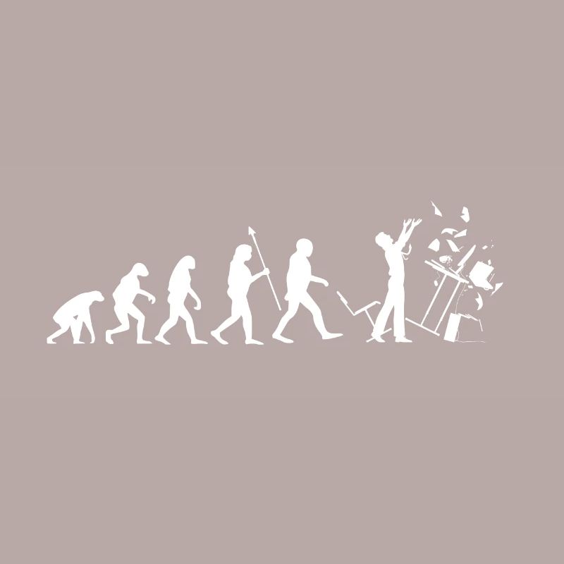 Evolution PC Rage Freak Out Anger Anger Computer Fun