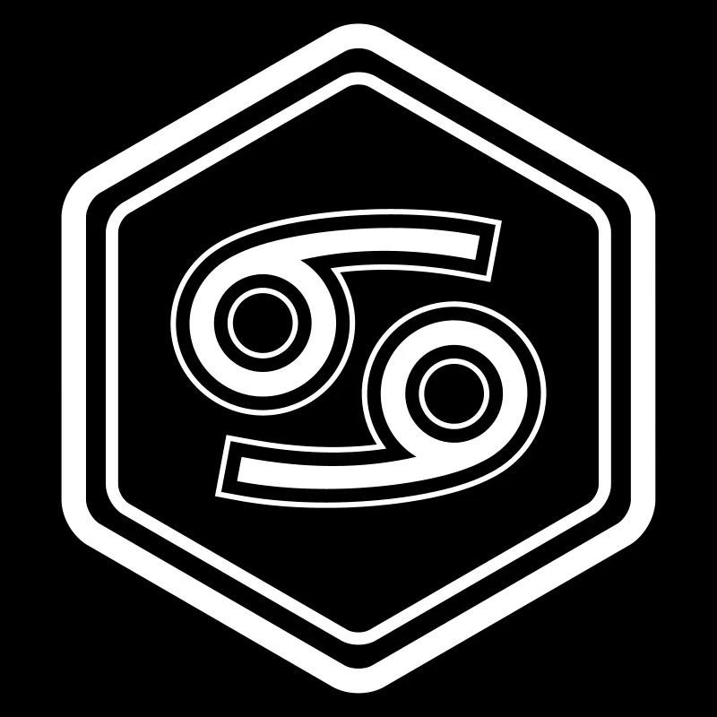 Sternzeichen Krebs Symbol Hexagon Vektor