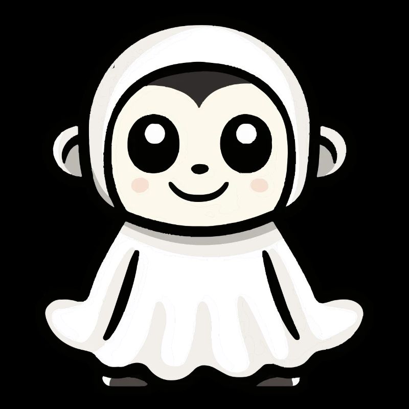 Monkey Halloween Comic Ghost