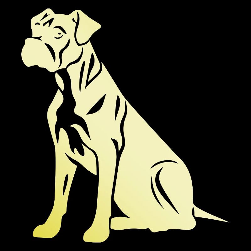 Silhouette de chien boxer